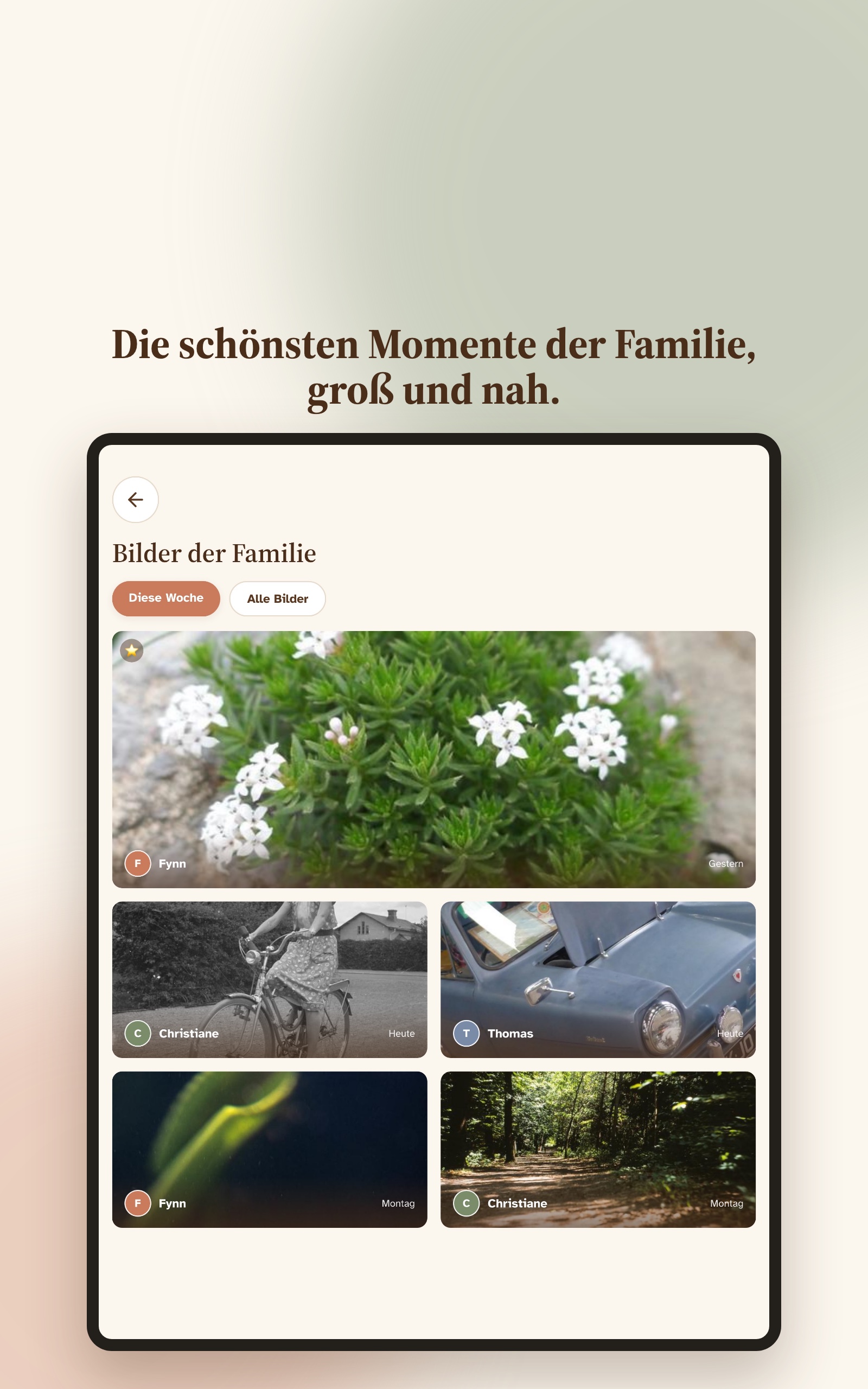 Fotos der Familie in der Galerie